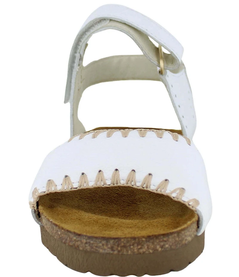 Naot Luna Leather Whipstitch Ankle Strap Sandals