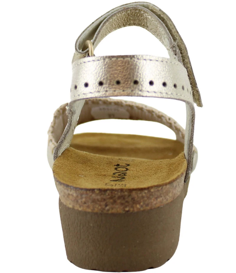 Naot Luna Leather Whipstitch Ankle Strap Sandals