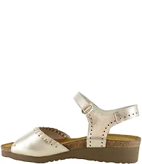 Naot Luna Leather Whipstitch Ankle Strap Sandals