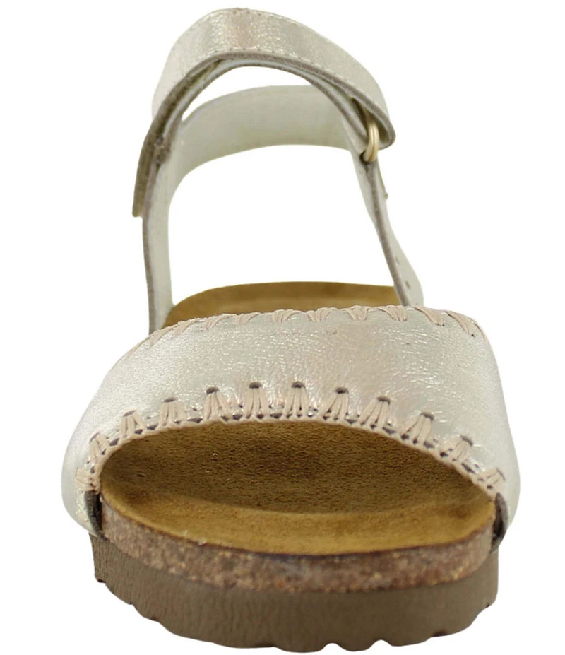 Naot Luna Leather Whipstitch Ankle Strap Sandals