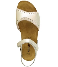 Naot Luna Leather Whipstitch Ankle Strap Sandals