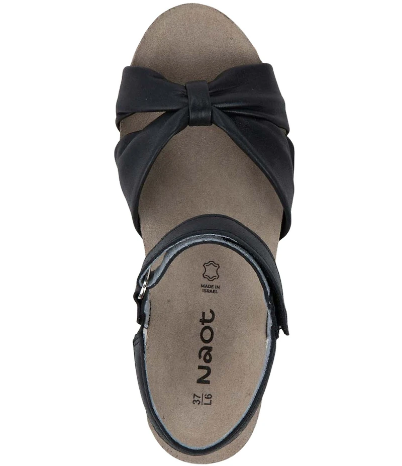 Naot Madame Leather Knotted Ankle Strap Sandals