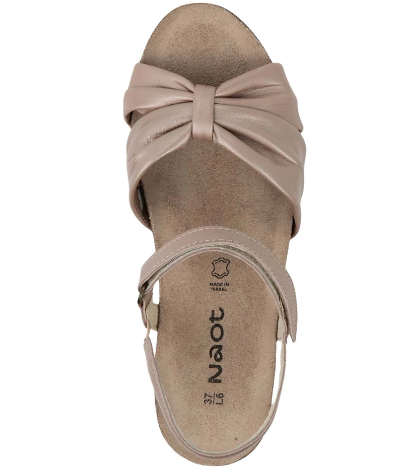 Naot Madame Leather Knotted Ankle Strap Sandals