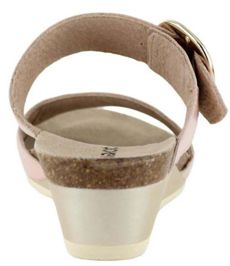 Naot Magic Crinkle Patent Leather Wedge Slide Sandals