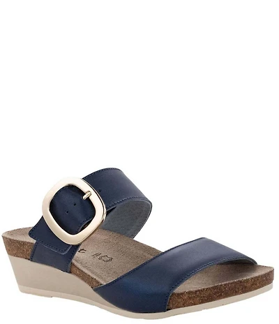 Naot Magic Leather Wedge Slide Sandals