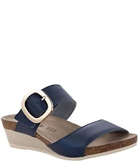 Naot Magic Leather Wedge Slide Sandals