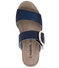 Naot Magic Leather Wedge Slide Sandals