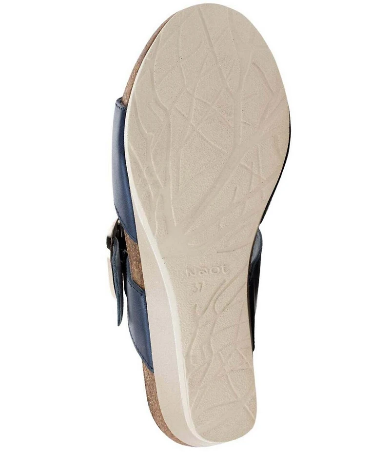 Naot Magic Leather Wedge Slide Sandals