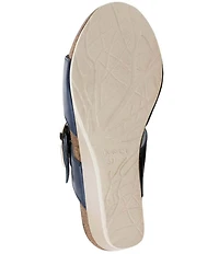 Naot Magic Leather Wedge Slide Sandals