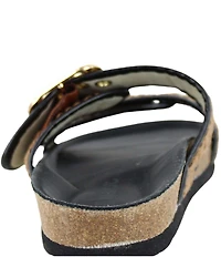 Naot Nashville Raffia Banded Buckle Hardware Detail Slide Sandals