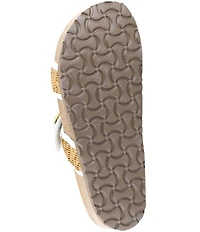 Naot Nashville Raffia Banded Buckle Hardware Detail Slide Sandals