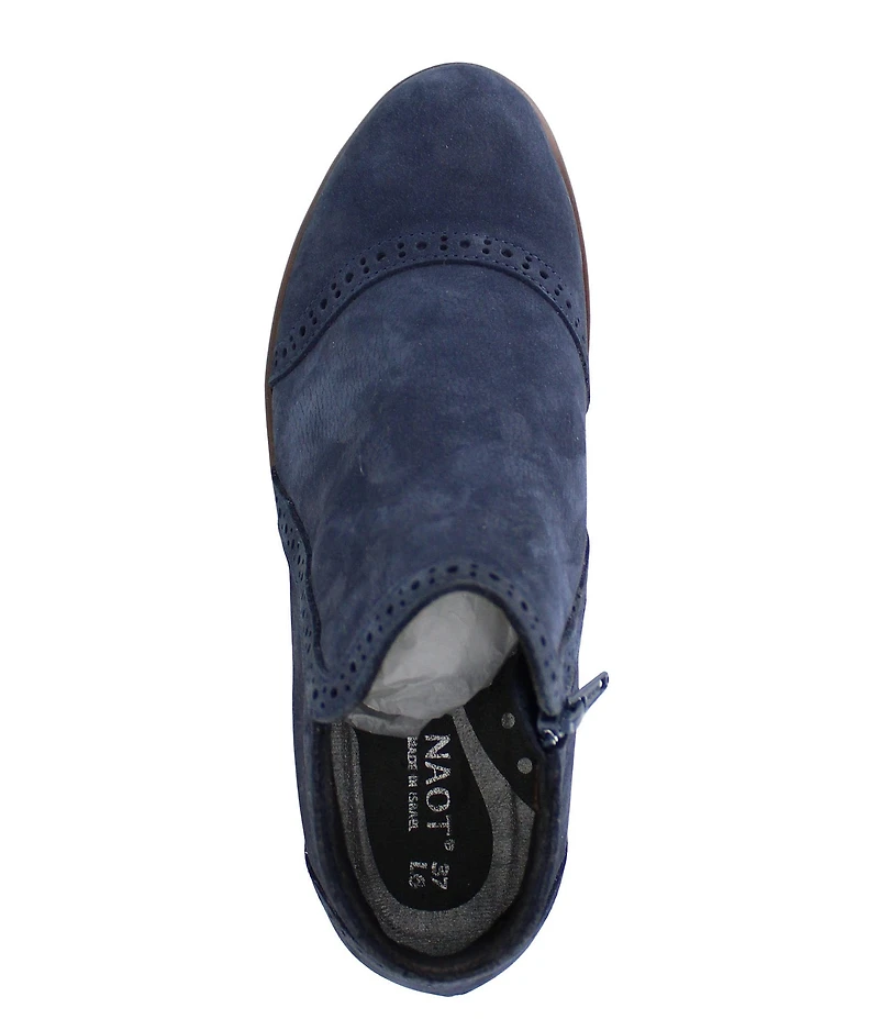 Naot Nefasi-Aura Nubuck Suede Brogue Detail Booties