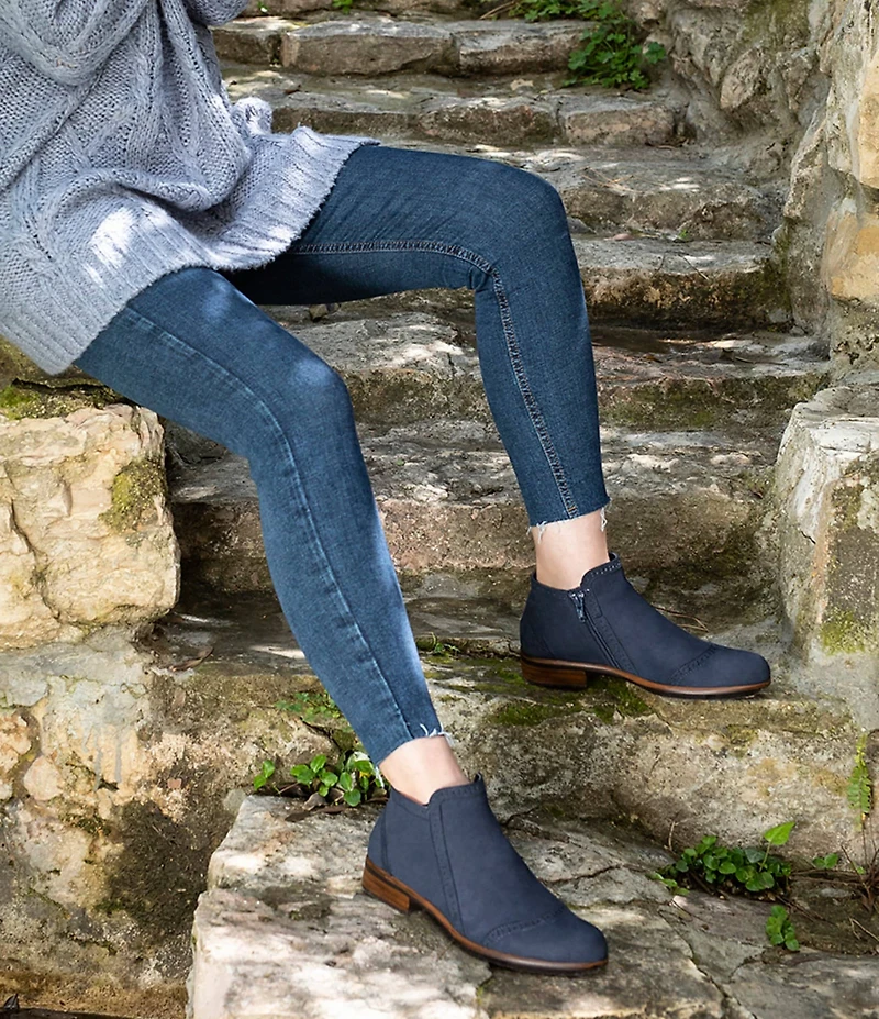 Naot Nefasi-Aura Nubuck Suede Brogue Detail Booties