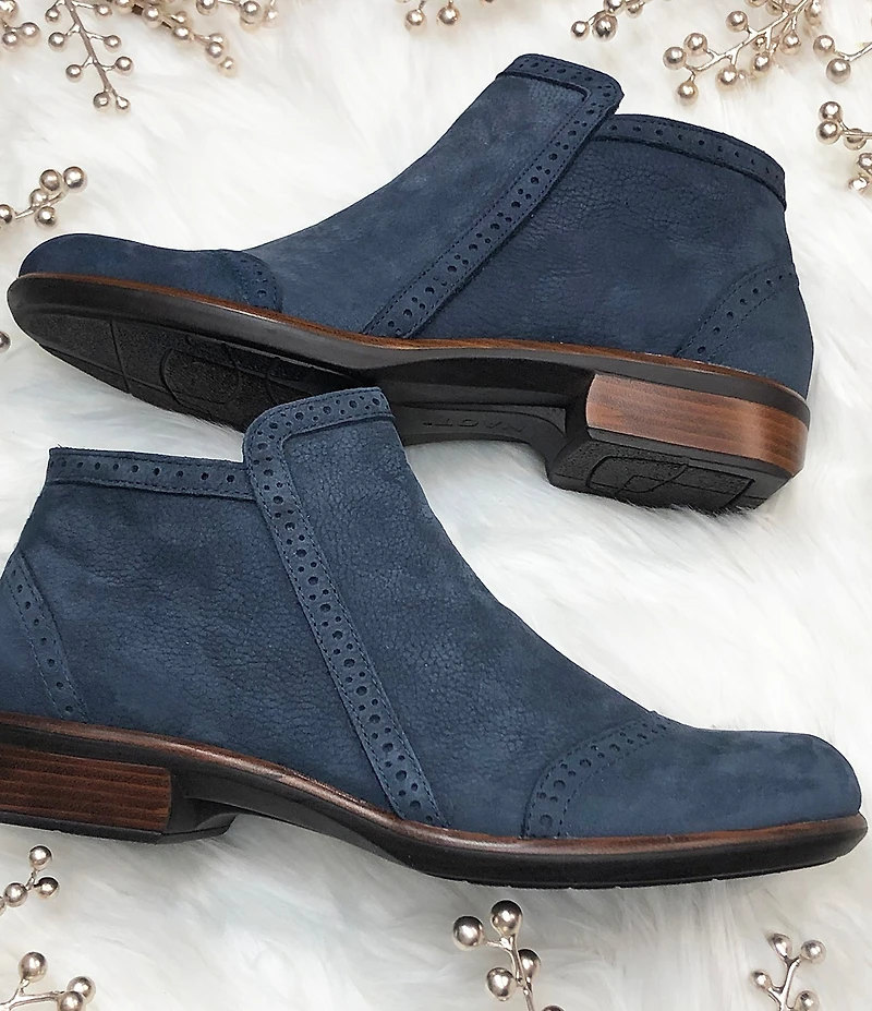 Naot Nefasi-Aura Nubuck Suede Brogue Detail Booties