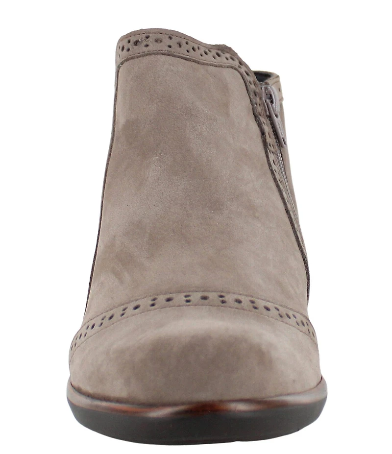 Naot Nefasi-Aura Nubuck Suede Brogue Detail Booties