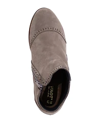 Naot Nefasi-Aura Nubuck Suede Brogue Detail Booties