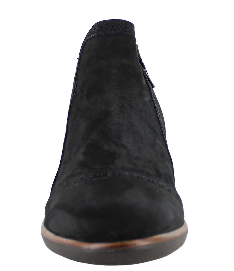 Naot Nefasi-Aura Nubuck Suede Brogue Detail Booties