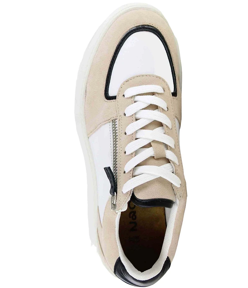 Naot Newbury Leather Suede Side Zip Sneakers