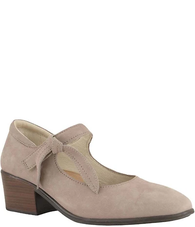 Naot Nobility Nubuck Suede Mary Jane Bow Pumps