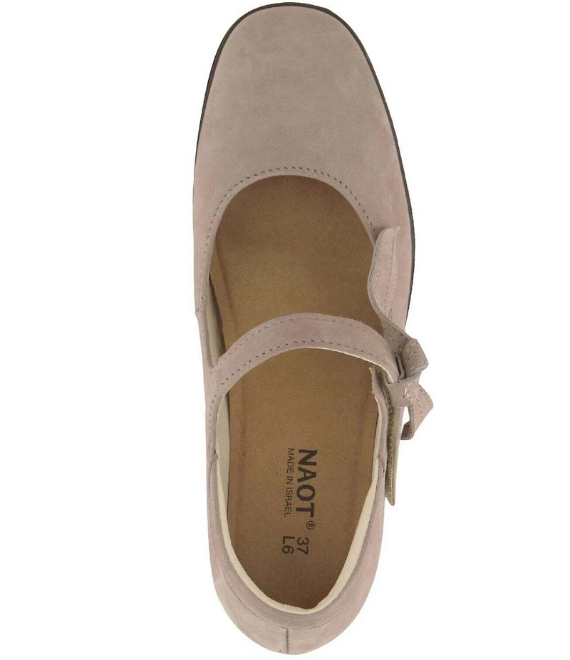 Naot Nobility Nubuck Suede Mary Jane Bow Pumps