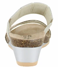 Naot Royalty Floral Print Banded Wedge Sandals