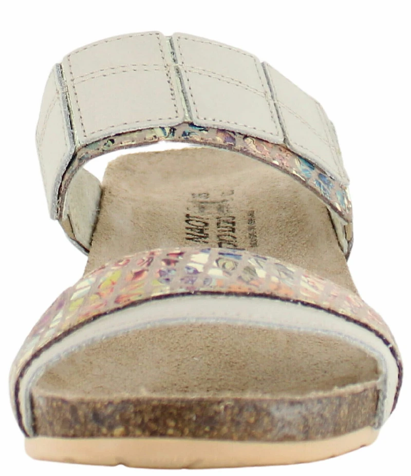Naot Royalty Floral Print Banded Wedge Sandals