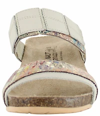 Naot Royalty Floral Print Banded Wedge Sandals