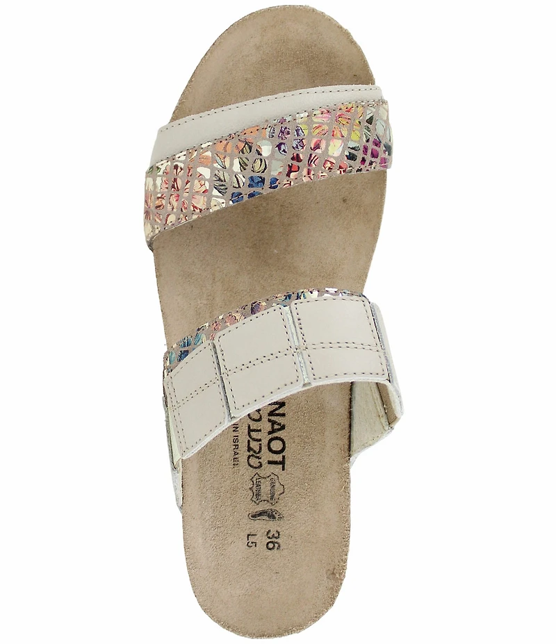 Naot Royalty Floral Print Banded Wedge Sandals