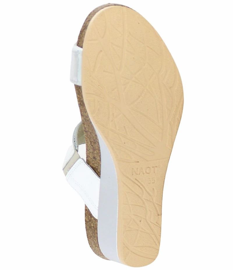 Naot Royalty Floral Print Banded Wedge Sandals