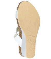 Naot Royalty Floral Print Banded Wedge Sandals