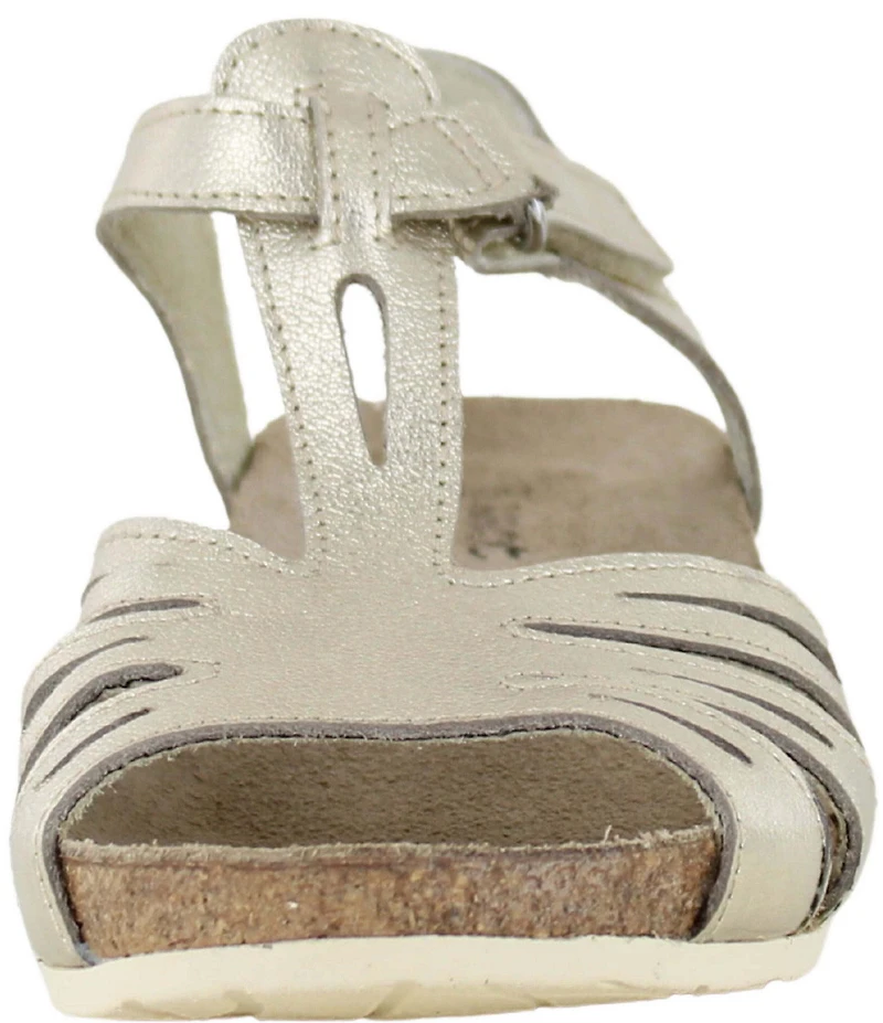 Naot Starlet Leather Ankle Strap Wedge Sandals