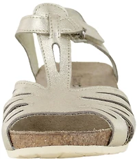 Naot Starlet Leather Ankle Strap Wedge Sandals