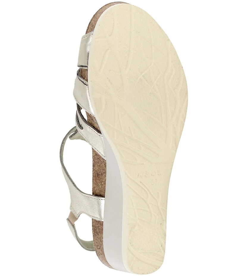 Naot Starlet Leather Ankle Strap Wedge Sandals