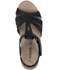 Naot Starlet Leather Ankle Strap Wedge Sandals