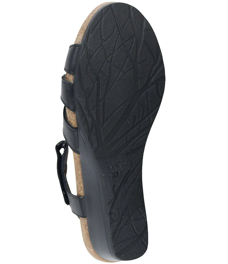 Naot Starlet Leather Ankle Strap Wedge Sandals