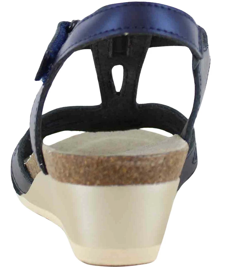 Naot Starlet Leather Ankle Strap Wedge Sandals