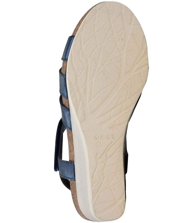 Naot Starlet Leather Ankle Strap Wedge Sandals