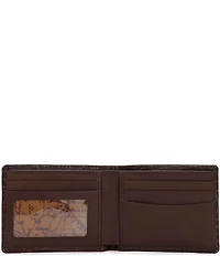 Nash Moderna Faux-Croco Full-Grain Leather Double Bifold Wallet