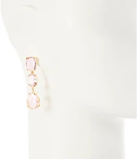 Natasha Accessories 3 Stone Linear Earrings