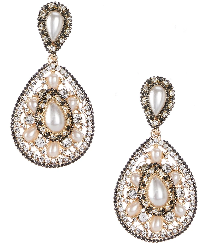 Natasha Accessories Bead Teardrop Drop Earrings