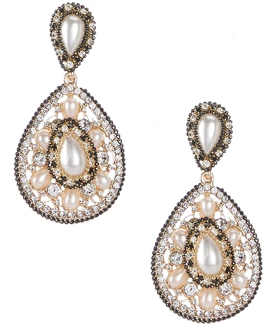 Natasha Accessories Bead Teardrop Drop Earrings