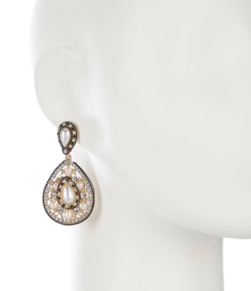 Natasha Accessories Bead Teardrop Drop Earrings