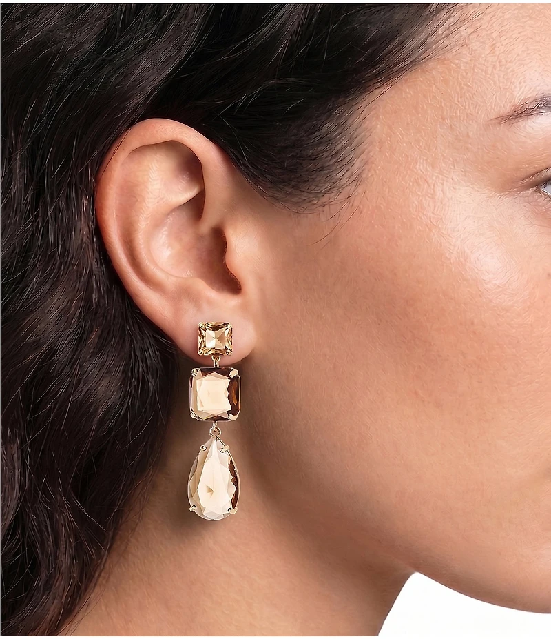 Natasha Accessories Brown Multi Linear Earrings