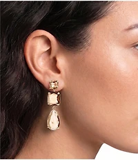 Natasha Accessories Brown Multi Linear Earrings