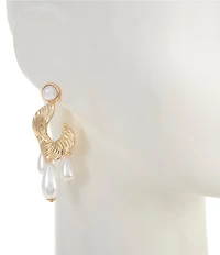 Natasha Accessories C Hoop Drop Earrings