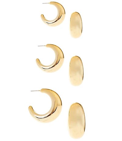 Natasha Accessories C Hoop Earring Set