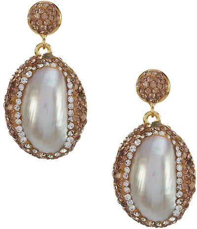 Natasha Accessories Caviar Pearl Drop Earrings