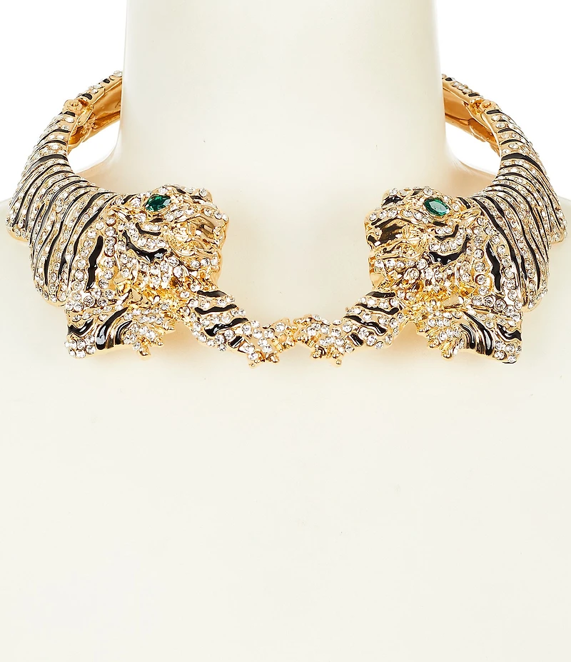 Natasha Accessories Crouching Tiger Statement Necklace