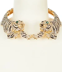 Natasha Accessories Crouching Tiger Statement Necklace