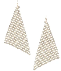 Natasha Accessories Crystal Mesh Drop Earrings